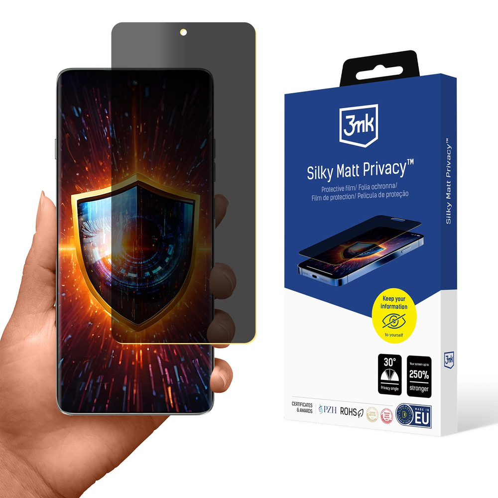 3mk Silky Matt Privacy Privatumo ekrano apsauga, skirta Motorola Edge 60 Pro