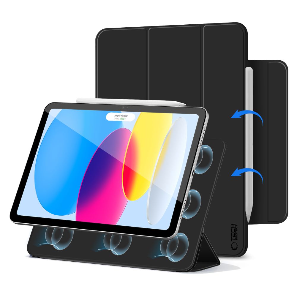 Dėklas Tech-Protect SmartCase Magnetic iPad 10.9" 10 / 2022 / 11" 11 / 2025, juodas
