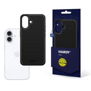 3mk Hardy Apple Silky Leather MagCase, skirtas Apple iPhone 16 - juodas
