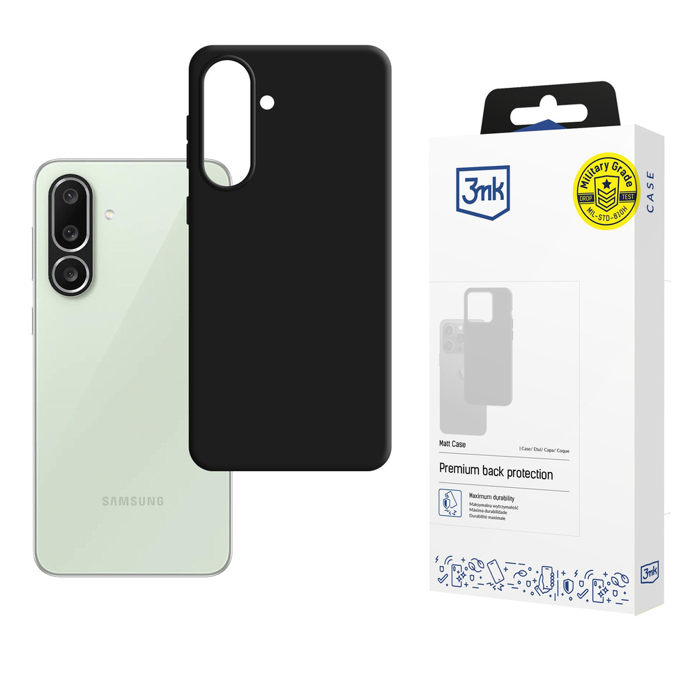 3mk Matt Case skirtas Samsung Galaxy M56 - Juodas