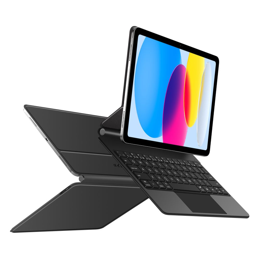 Dėklas Tech-Protect SmartCase Magnetic + klaviatūra iPad 10.9 (10-os kartos, 2022) / iPad 11 (11-os kartos, 2025), juodas
