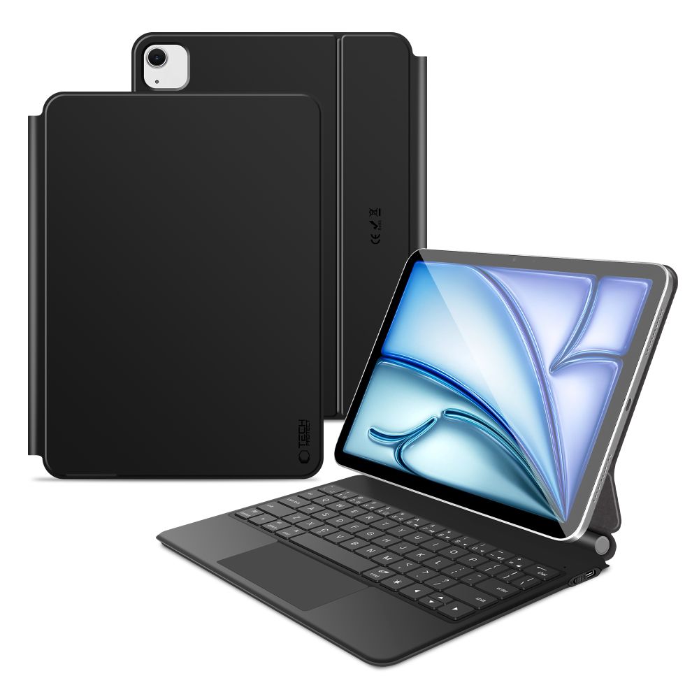 Dėklas su klaviatūra Tech-Protect SmartCase Magnetic iPad Air 10.9" 4 / 5 / 2020-2022 / 11" 6 / 7 / 8 / 2024-2026, juodas