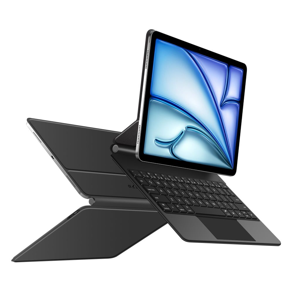 Dėklas su klaviatūra Tech-Protect SmartCase Magnetic iPad Air 10.9" 4 / 5 / 2020-2022 / 11" 6 / 7 / 8 / 2024-2026, juodas