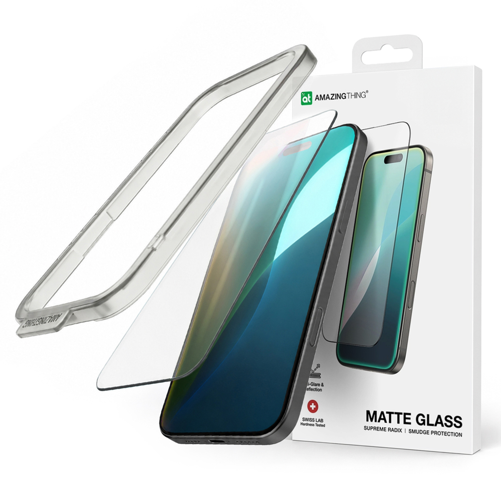 AmazingThing Titan Matte Glass grūdintas stiklas skirtus iPhone 16 Pro