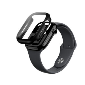 AmazingThing Radix Glass dėklas Apple Watch 46mm – Juodas