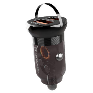 Wozinsky automobilių įkroviklis 65W USB-C PD 65W / USB-A 45W QC 3.0, juodas