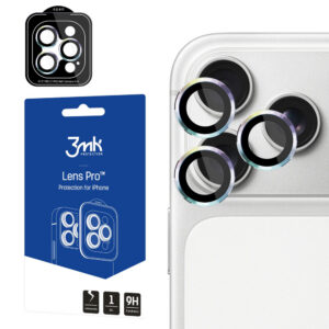 3mk Lens Protection Pro fotoaparato objektyvo stiklas, skirtas Apple iPhone 17 Pro /17 Pro Max – daugiaspalvis