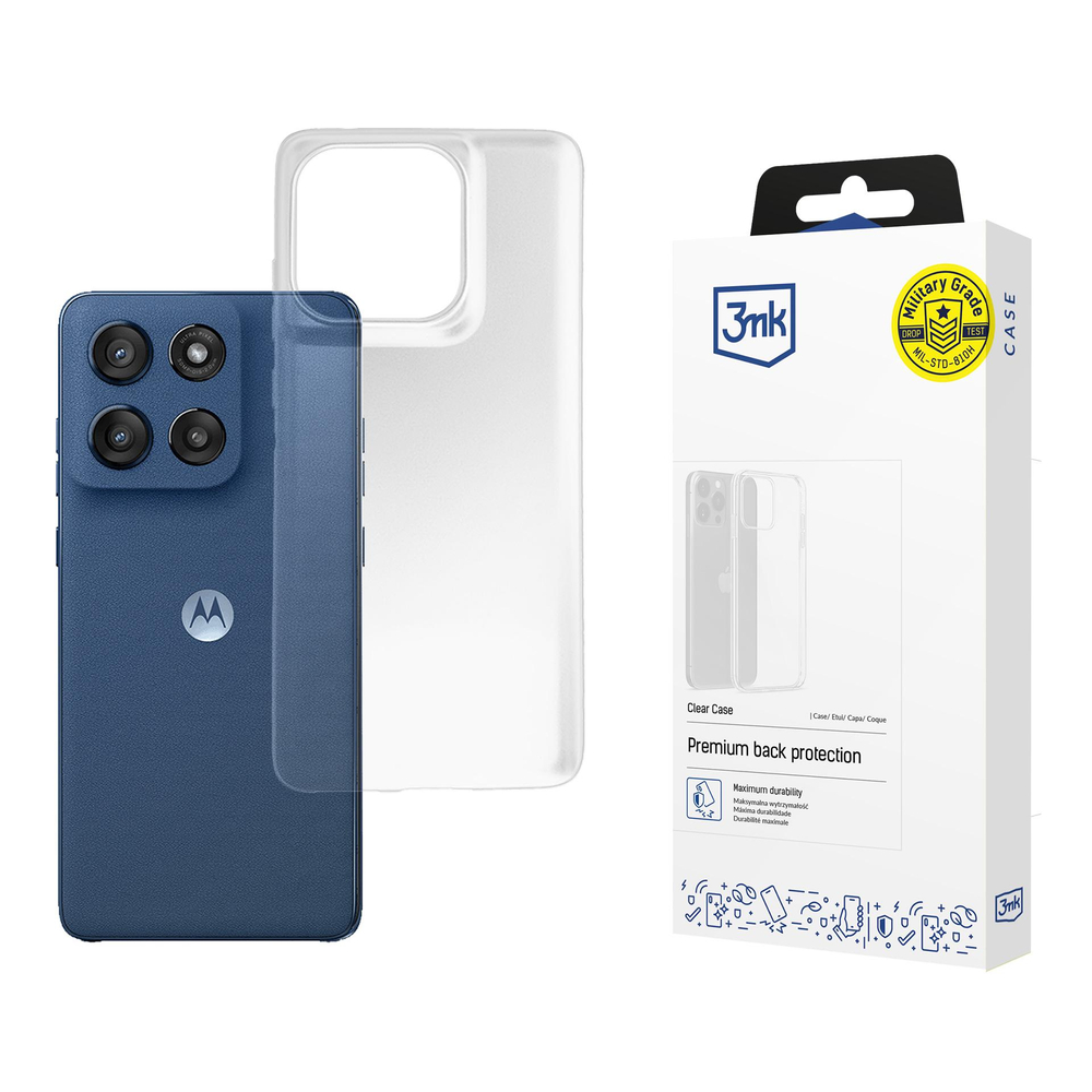 3mk skaidrus dėklas, skirtas Motorola Moto Edge 60/60 Fusion – skaidrus