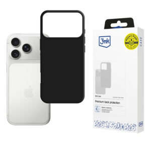 3mk matinis dėklas, skirtas Apple iPhone 17 Pro – juodas
