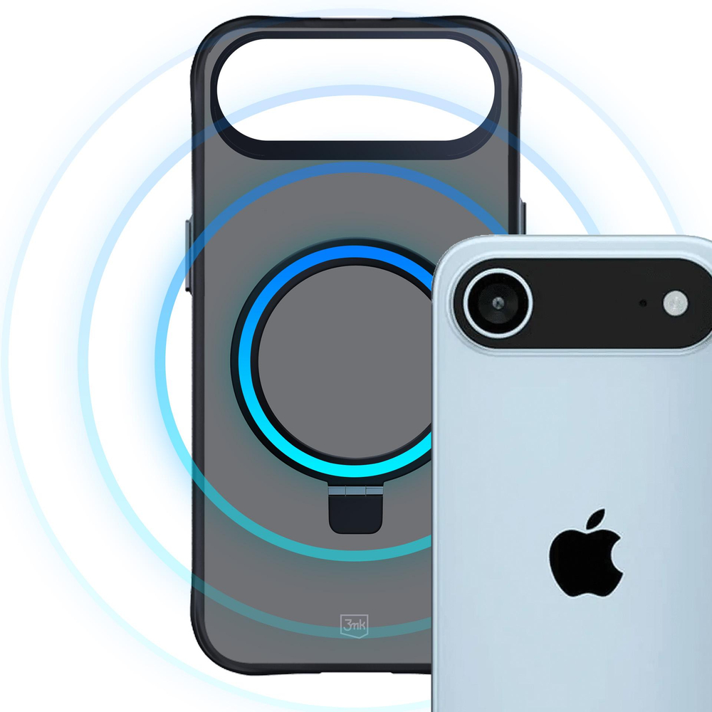 3mk Smoke Case Mag&Stand MagSafe dėklas iPhone Air – juodas