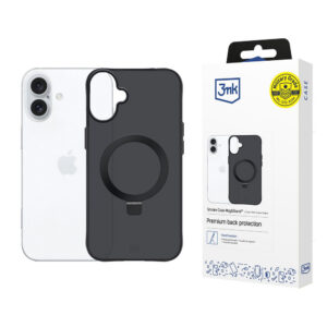 3mk Smoke MagSafe dėklas-stovelis iPhone 17 – juodas