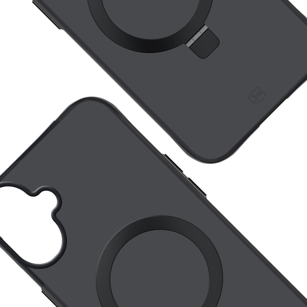 3mk Smoke MagSafe dėklas-stovelis iPhone 17 – juodas