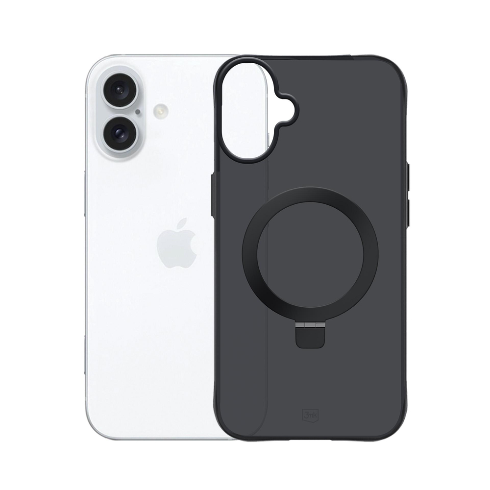 3mk Smoke MagSafe dėklas-stovelis iPhone 17 – juodas