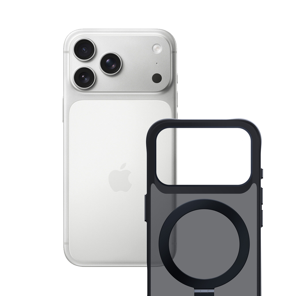 3mk Smoke Case Mag&Stand, skirtas iPhone 17 Pro – juodas