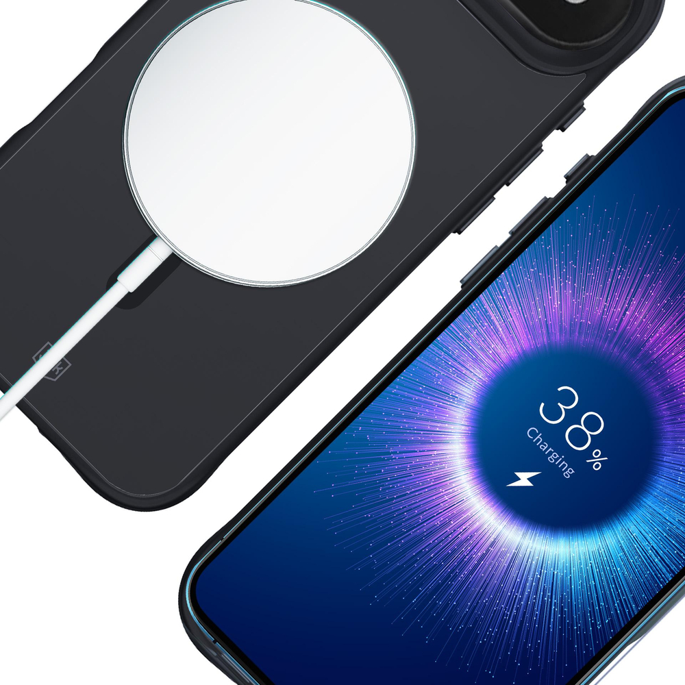 3mk Smoke MagCase, skirtas iPhone 17 Air – juodas, pusiau permatomas
