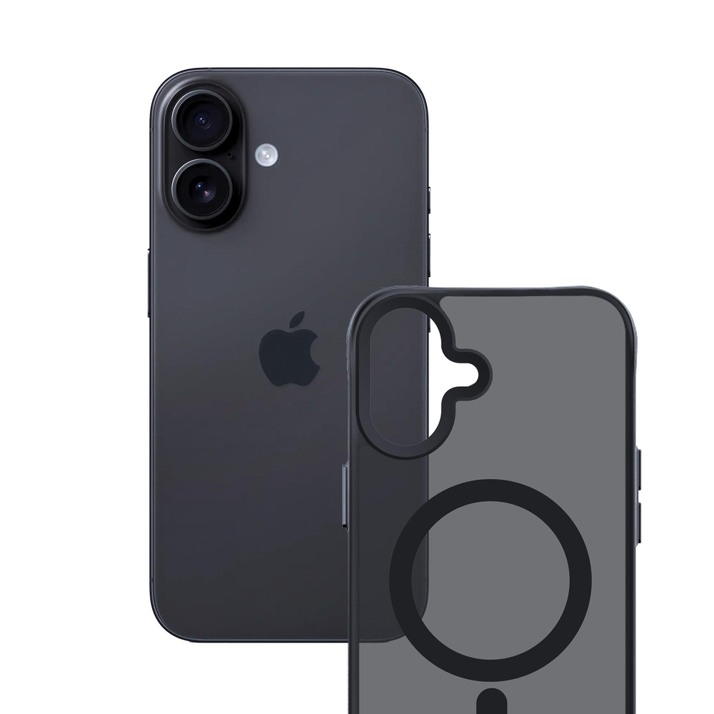 3mk smoke magcase skirtas iPhone 17 - Black Semi-Transparent