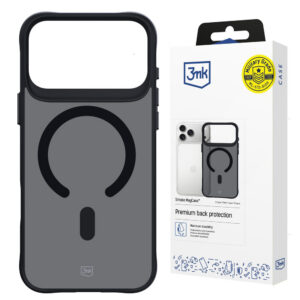 3mk Smoke MagCase, skirtas iPhone 17 Pro – juodas pusiau permatomas