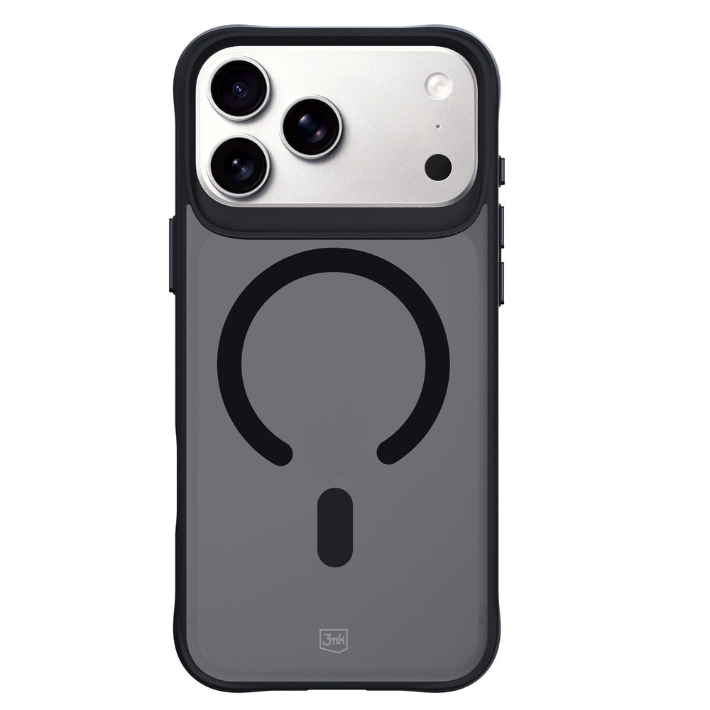 3mk Smoke MagCase, skirtas iPhone 17 Pro – juodas pusiau permatomas