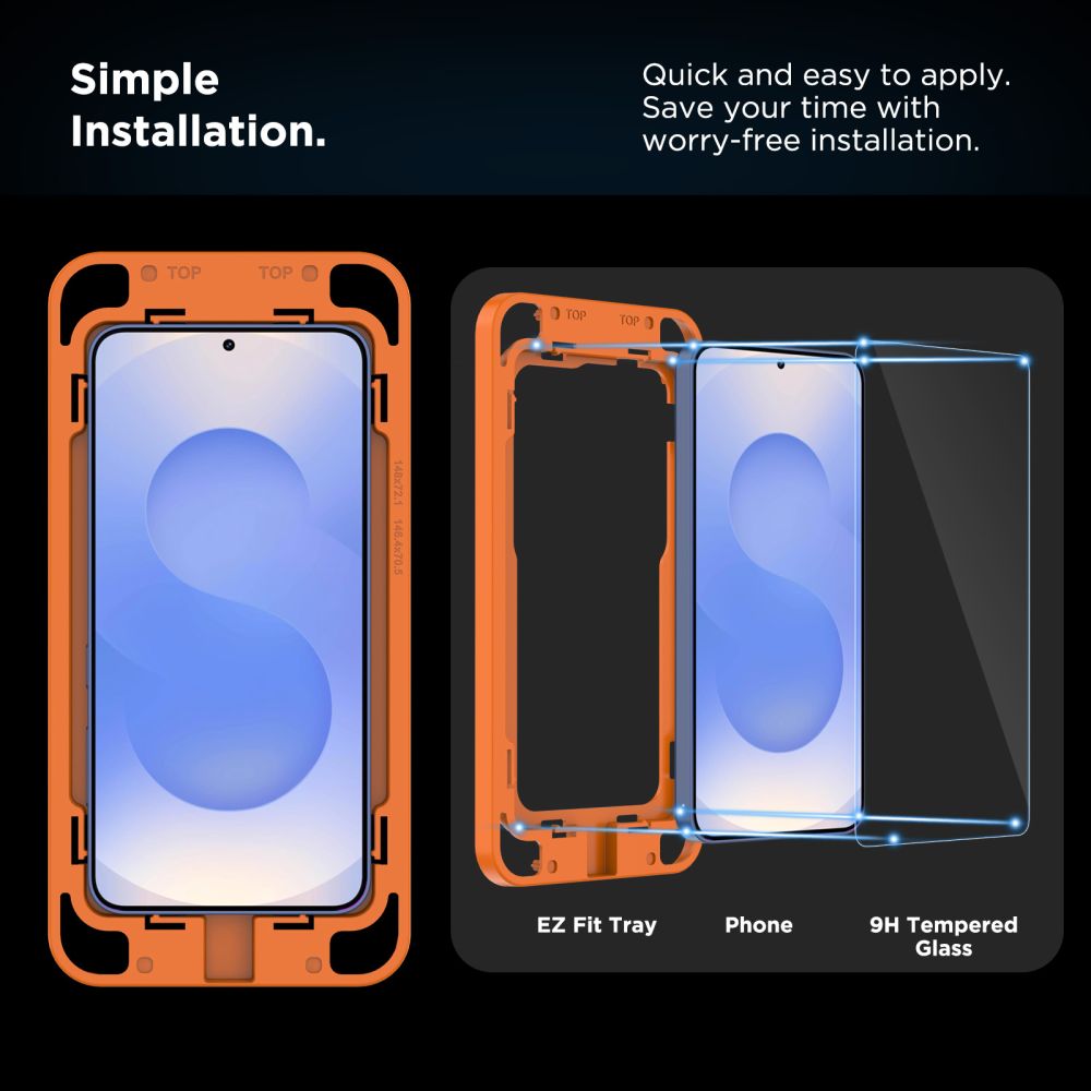 Apsauginis stiklas Tech-Protect Quick Set+ 2 vnt. Galaxy S24 / S25, skaidrus