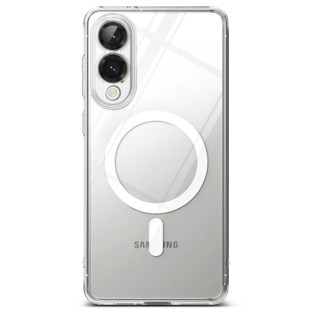 Dėklas Ringke Fusion Magnetic MagSafe Galaxy S25 Edge, skaidrus