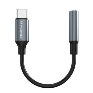 Wozinsky WACM-01 USB-C adapteris – 3,5 mm mini lizdas – juodas