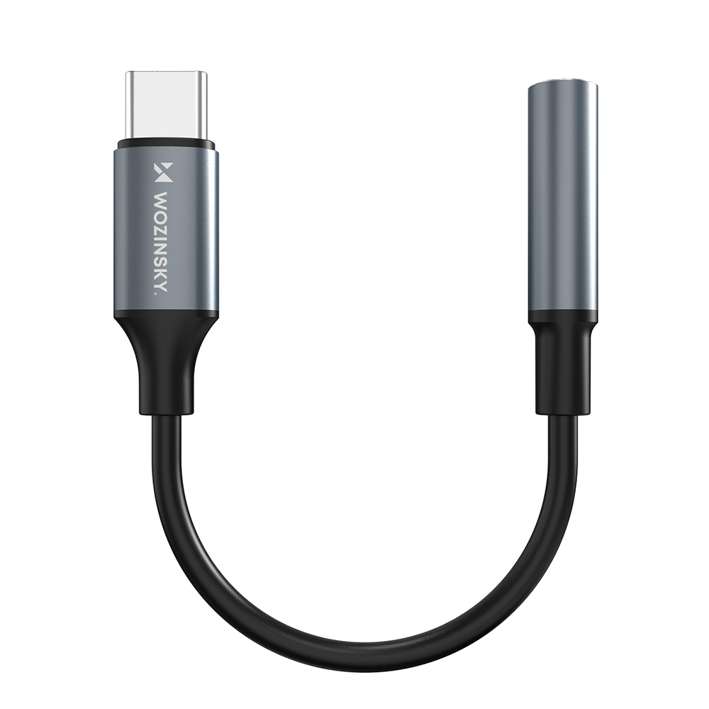 Wozinsky WACM-01 USB-C adapteris – 3,5 mm mini lizdas – juodas