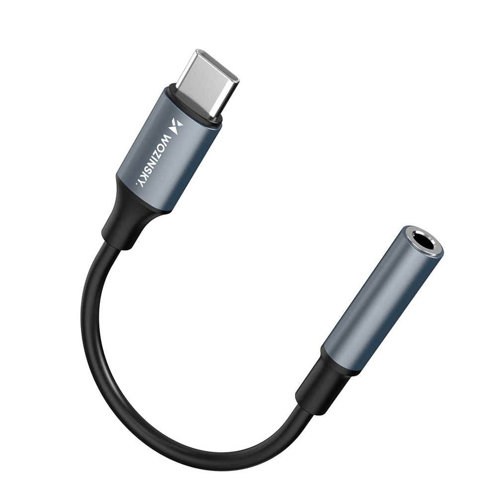 Wozinsky WACM-01 USB-C adapteris – 3,5 mm mini lizdas – juodas
