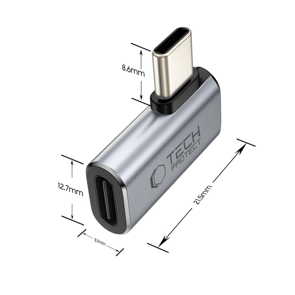 Kampinis USB-C adapteris Tech-Protect UltraBoost AA01, pilkas