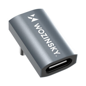 Wozinsky WPKF-01 USB-C – USB-C 40Gb/s 240W 8K OTG kampinis adapteris – pilkas