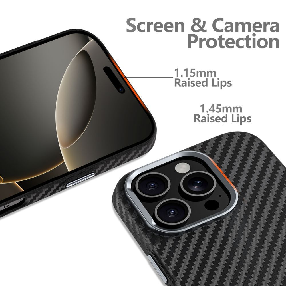 Dėklas Tech-Protect Ion Carbon MagSafe Galaxy S25 Ultra, juodas/sidabrinis