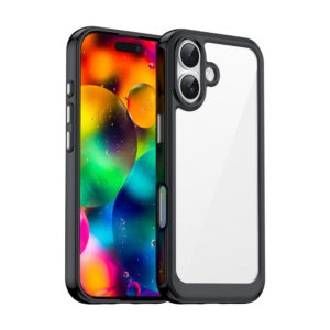 Outer Space dėklas iPhone 17 – juodas skaidrus