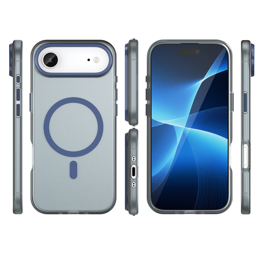 Magnetinis abrazyvas iPhone 17 Air Case Compatible with MagSafe – matinė mėlyna