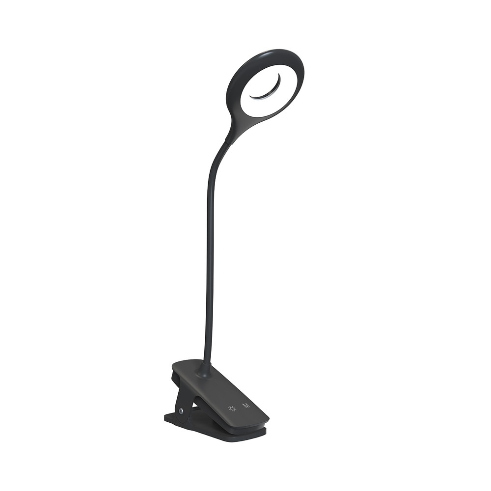 Mini Wozinsky Belaidė LED skaitymo lempa su žiebtuvėliu + USB-C kabeliu - Juoda