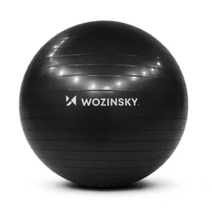 Wozinsky WGB65BB Gimnastinis treniravimo kamuolys 65 cm - Juodas