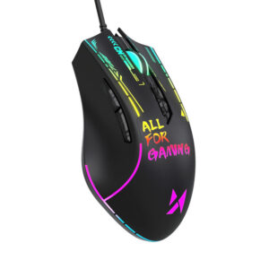 Wozinsky WMGK-7200 laidinė optinė RGB žaidimo pelė 7200 DPI - juoda