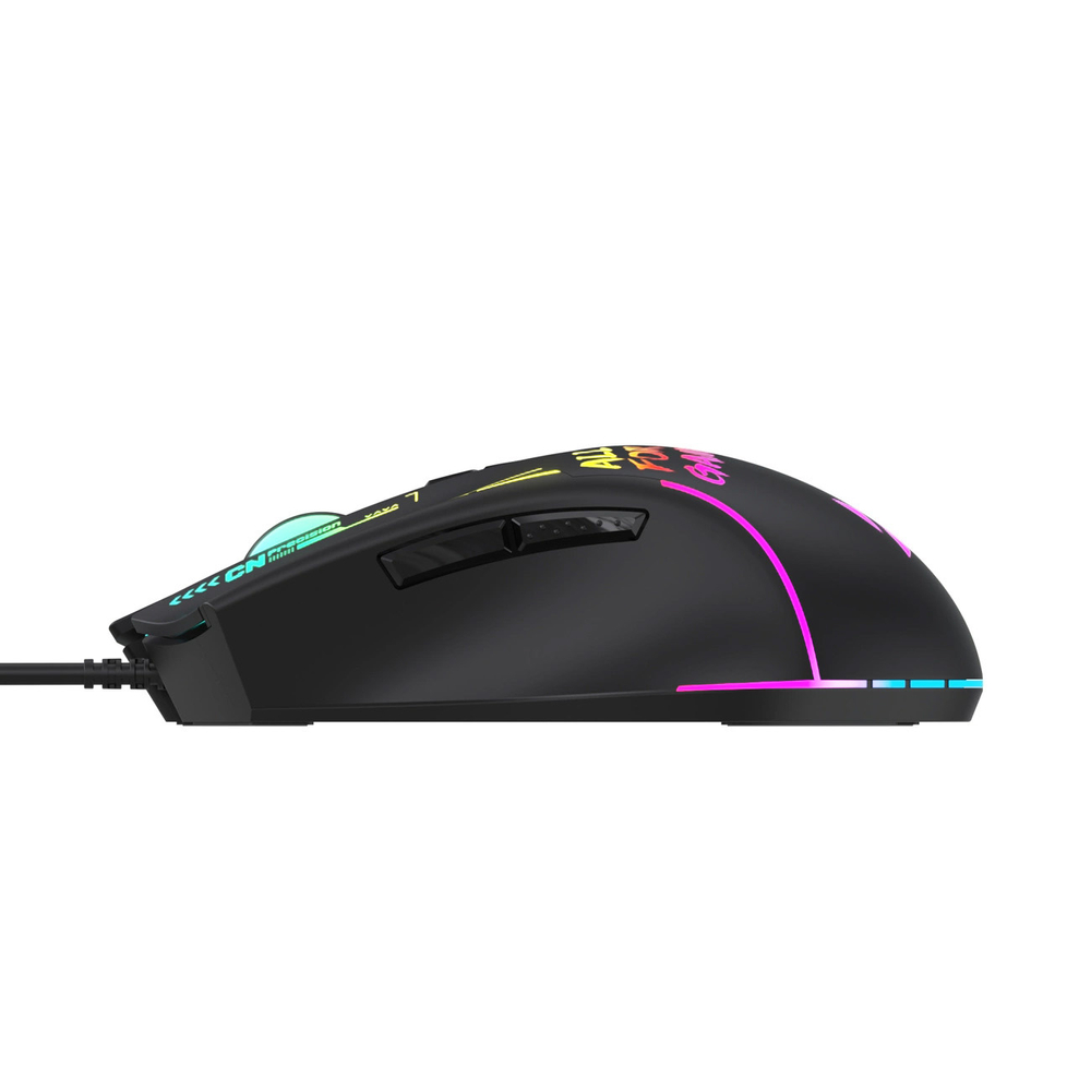 Wozinsky WMGK-7200 laidinė optinė RGB žaidimo pelė 7200 DPI - juoda