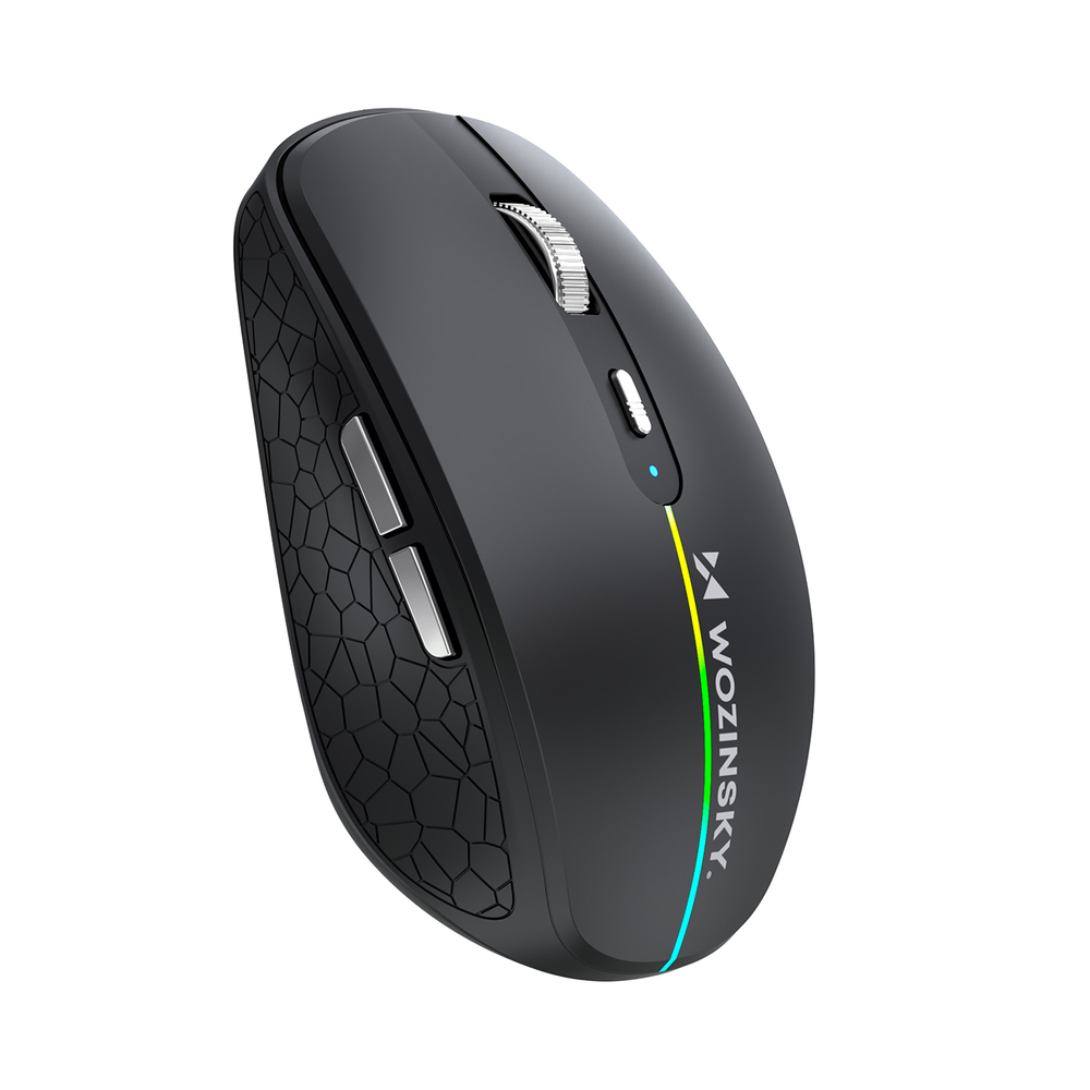 Wozinsky WMGK-1132 belaidė pelė su RGB apšvietimu – juoda