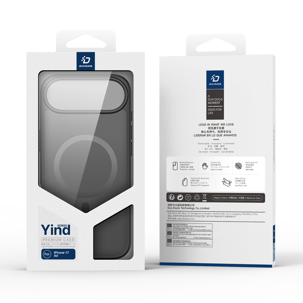Dux Ducis Yind MagSafe dėklas iPhone 17 Air – juodas