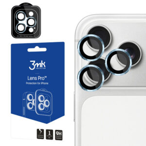 3mk Lens Protection Pro grūdintas stiklas, skirtas iPhone 17 Pro / 17 Pro Max – šviesiai mėlynas