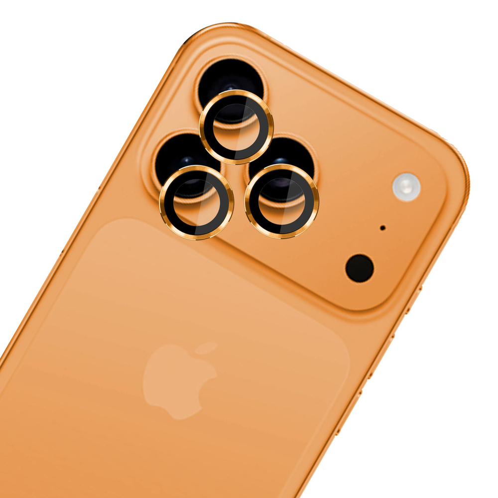 3mk Lens Protection Pro grūdintas stiklas, skirtas iPhone 17 Pro / 17 Pro Max – oranžinis