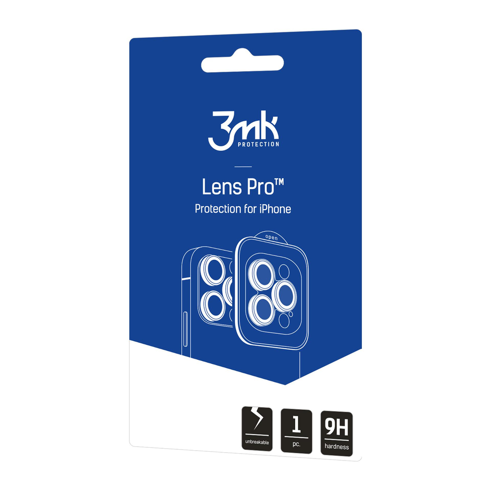 3mk Lens Protection Pro grūdintas stiklas, skirtas iPhone 17 Pro / 17 Pro Max – oranžinis