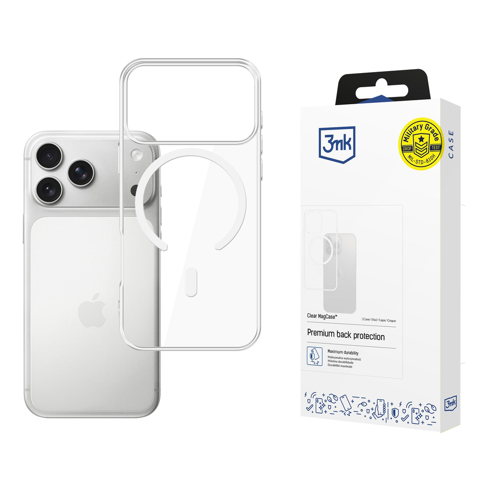 3mk Clear MagCase, skirtas Apple iPhone 17 Pro Max - skaidrus