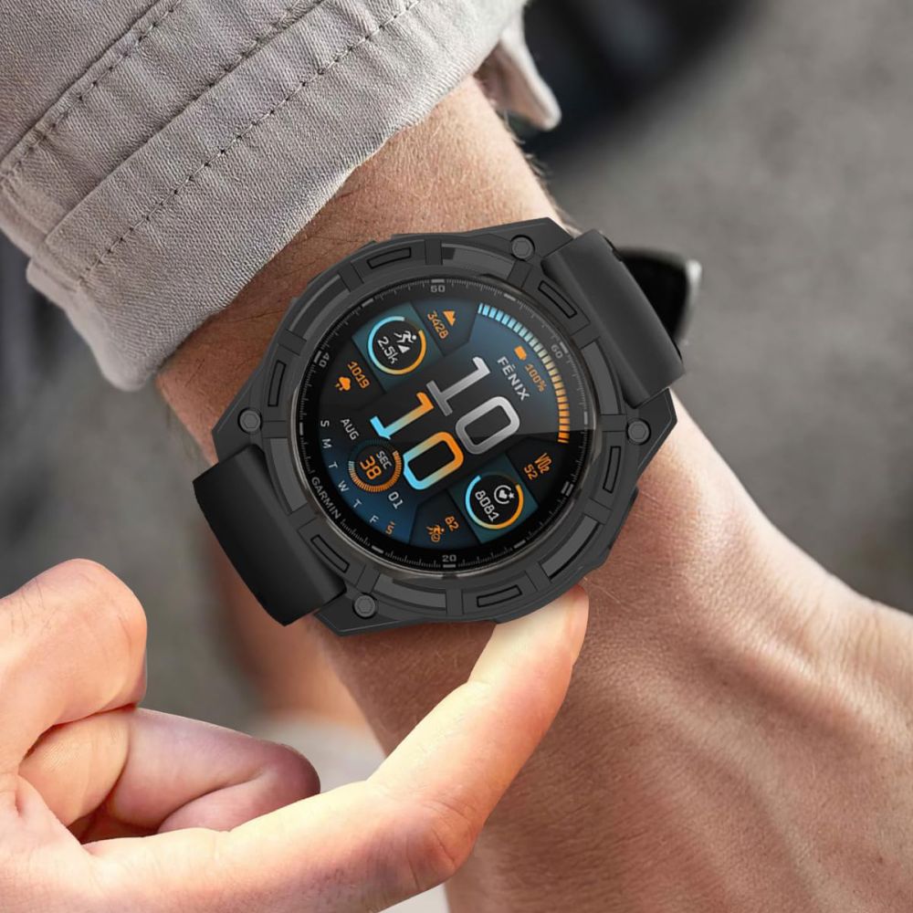 Dėklas Tech-Protect Defense Air Garmin Fenix 7 / 7 Pro, juodas