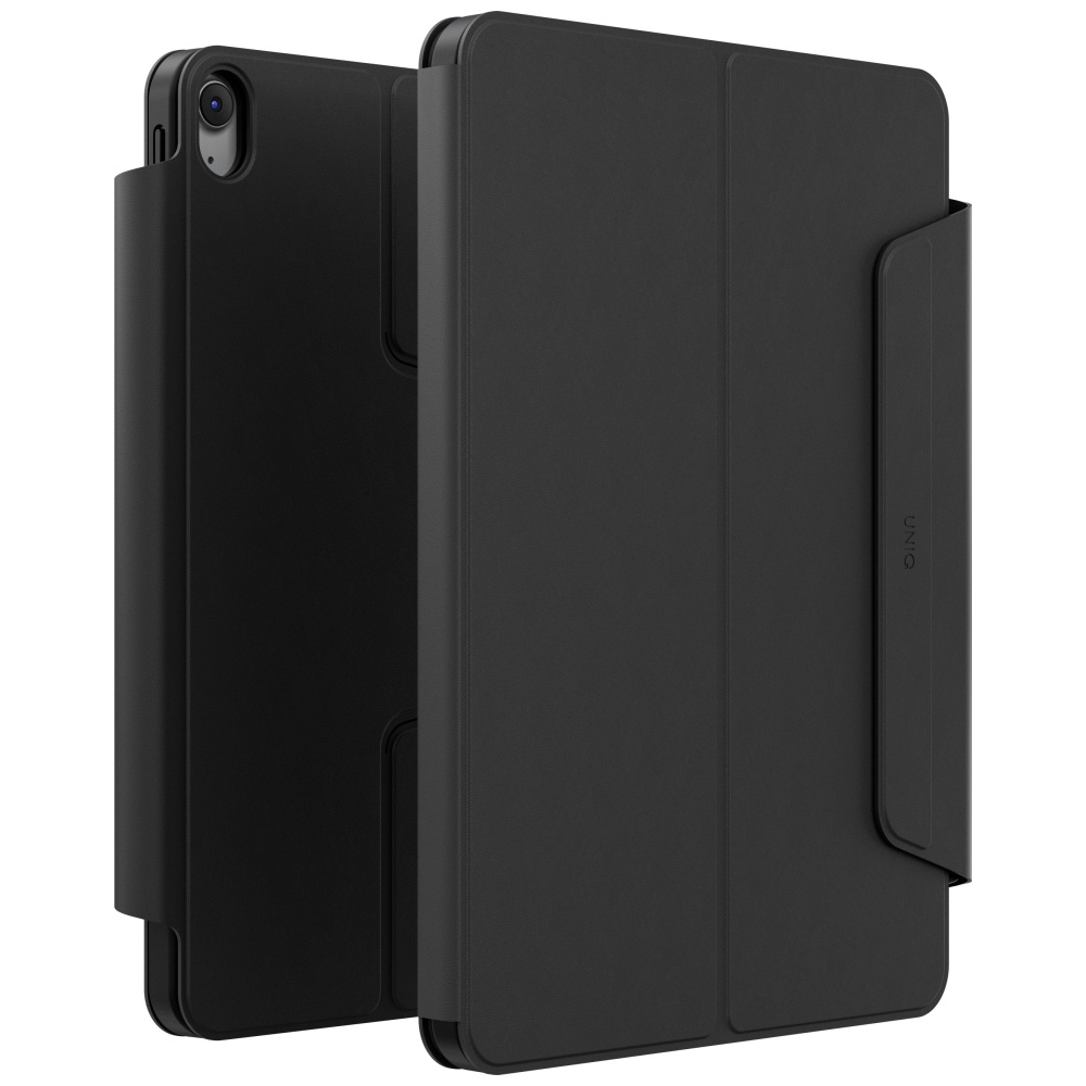 Uniq Rovus Snapmount Magnetic 360 besisukantis nuimamas dėklas, skirtas iPad 11" 2025 / iPad 10.9" 2022 (10 gen.) - juodas