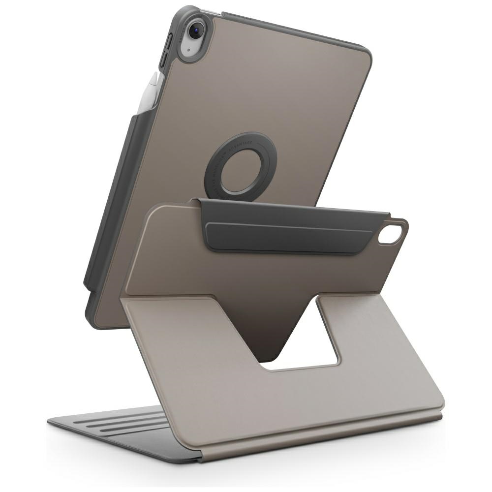 Uniq Rovus Snapmount Magnetic 360 besisukantis nuimamas dėklas, skirtas iPad 11" 2025 / iPad 10.9" 2022 (10 gen.) – pilkas