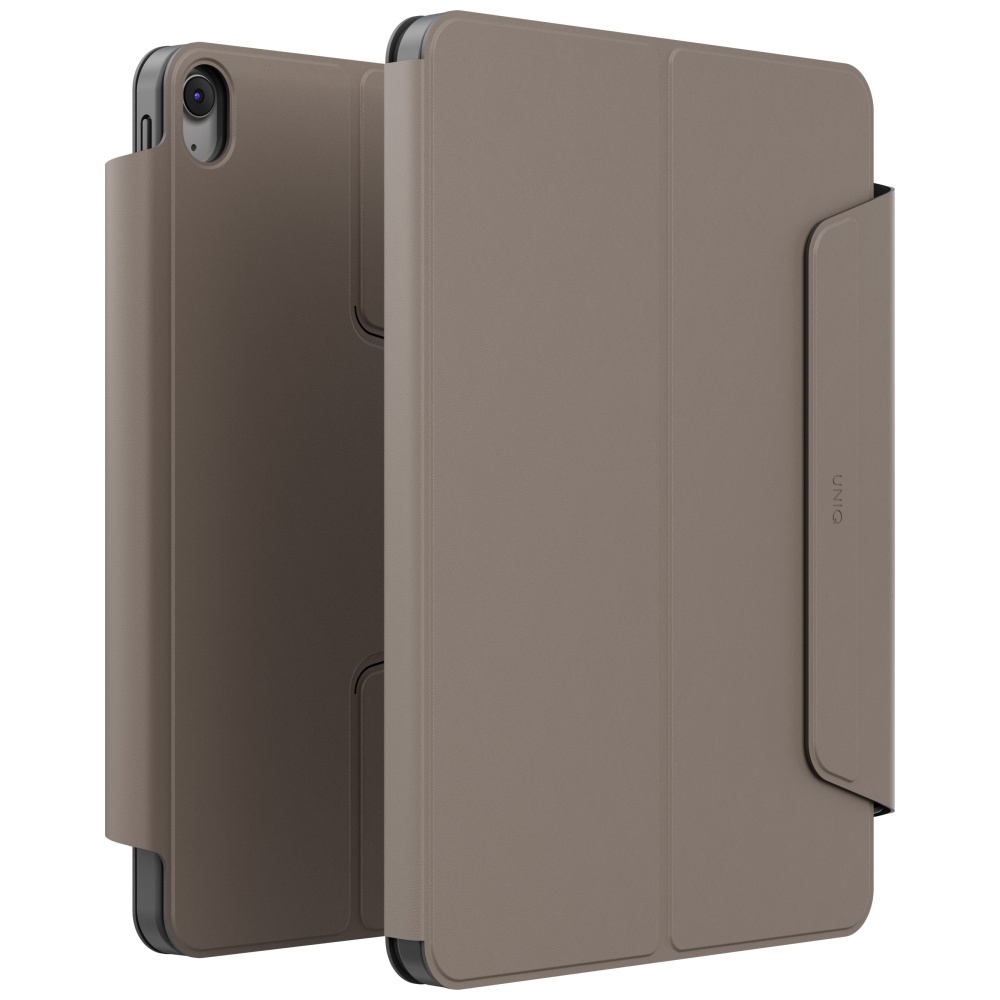 Uniq Rovus Snapmount Magnetic 360 besisukantis nuimamas dėklas, skirtas iPad 11" 2025 / iPad 10.9" 2022 (10 gen.) – pilkas