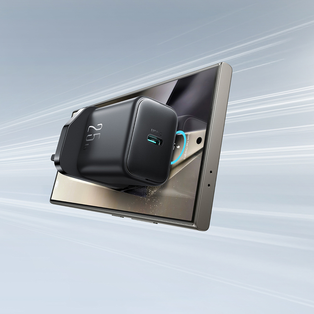 Joyroom JR-TCF23 25W sieninis įkroviklis su 1m USB-C laidu - juodas