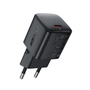 Acefast A117 GaN PD 20W USB-C sieninis įkroviklis - juodas