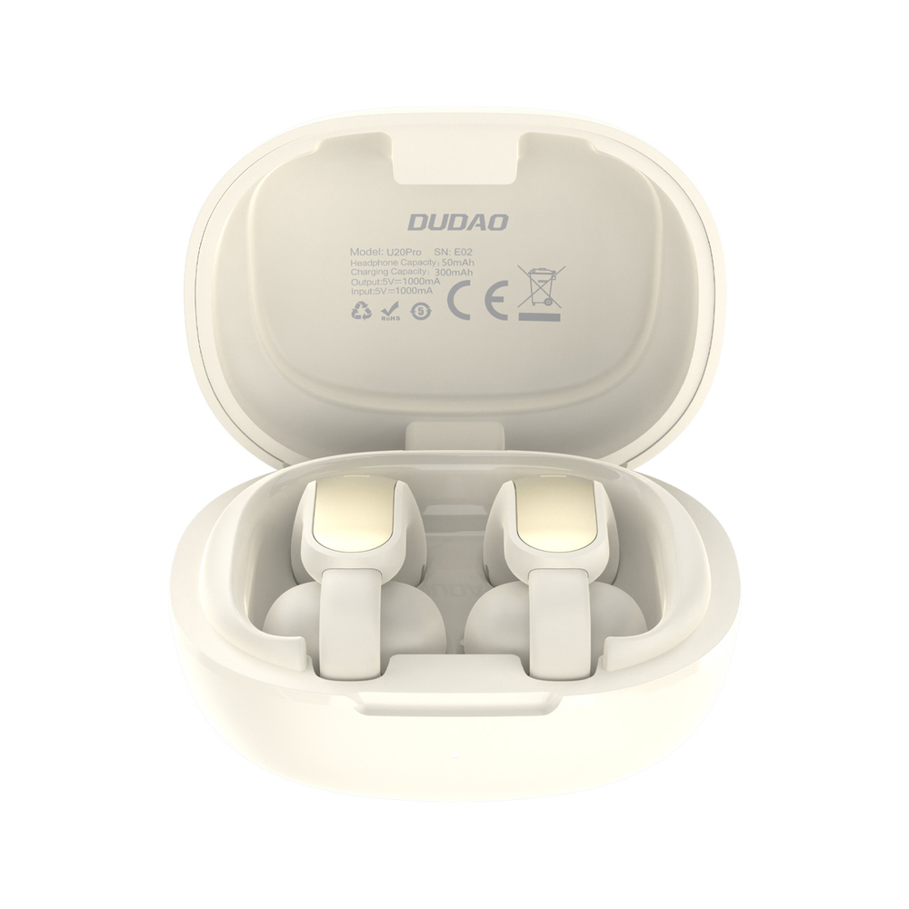 Dudao U20 Pro TWS Bluetooth belaidės ausinės – baltos