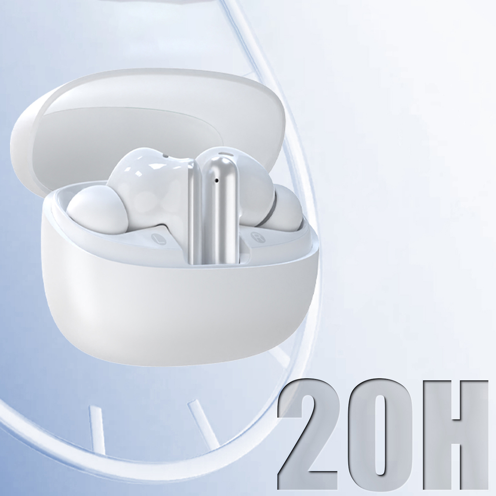 Dudao U21 TWS ANC ENC bluetooth wireless headphones - balta